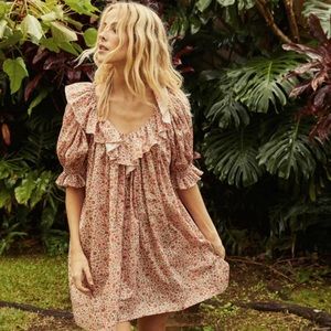 NWOT Doen chime dress in coral poppy size xs